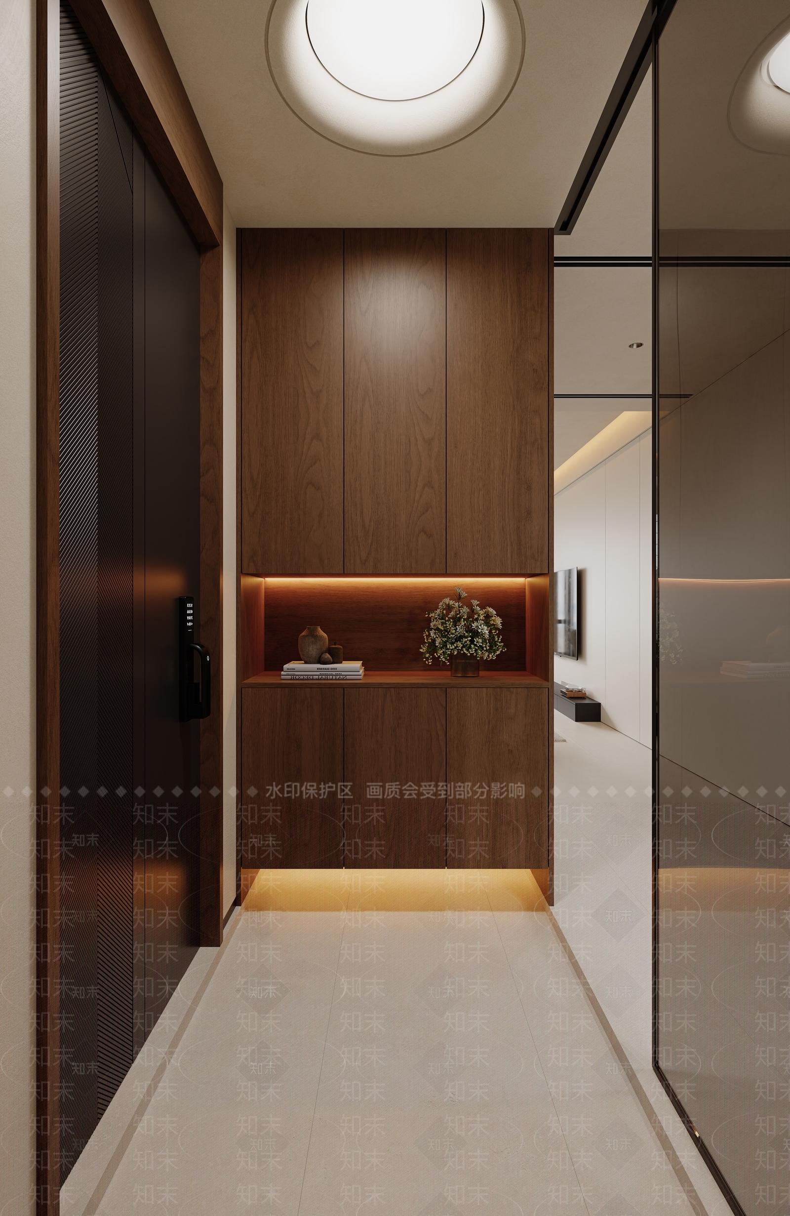 中古风玄关SU模型下载【ID:1233340147】