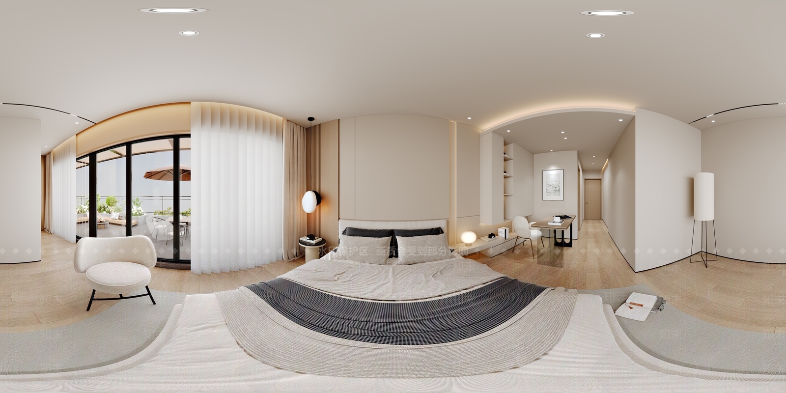 现代简约主卧3D模型下载【ID:1233340910】