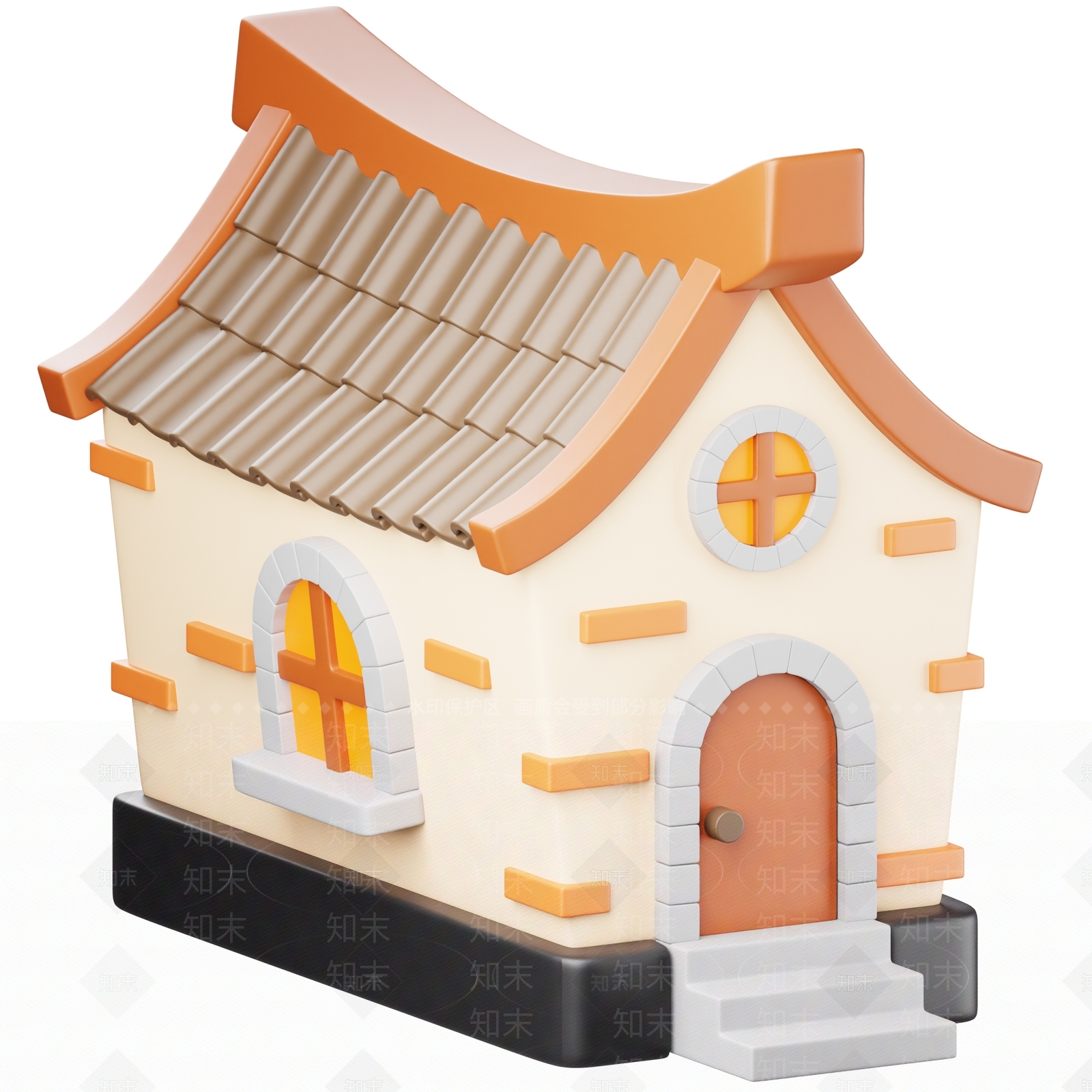 欧式古建艺术风格建筑3D模型下载【ID:1233359997】