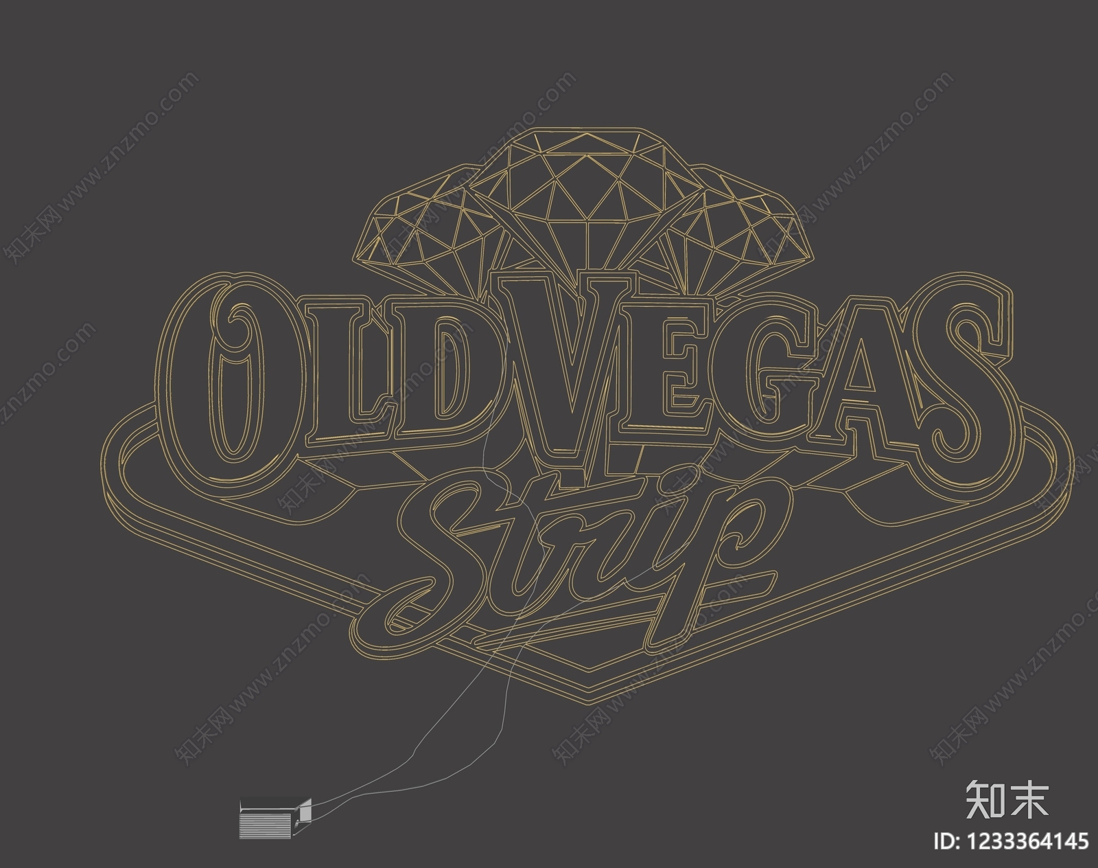 复古立体LOGOSU模型下载【ID:1233364145】