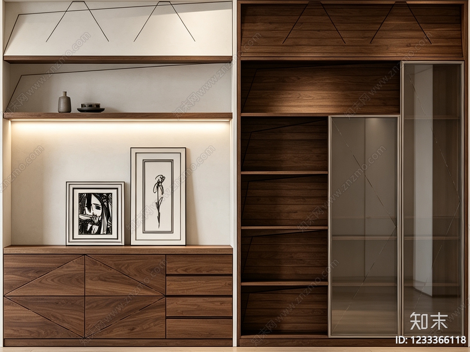 柜子cad施工图下载【ID:1233366118】