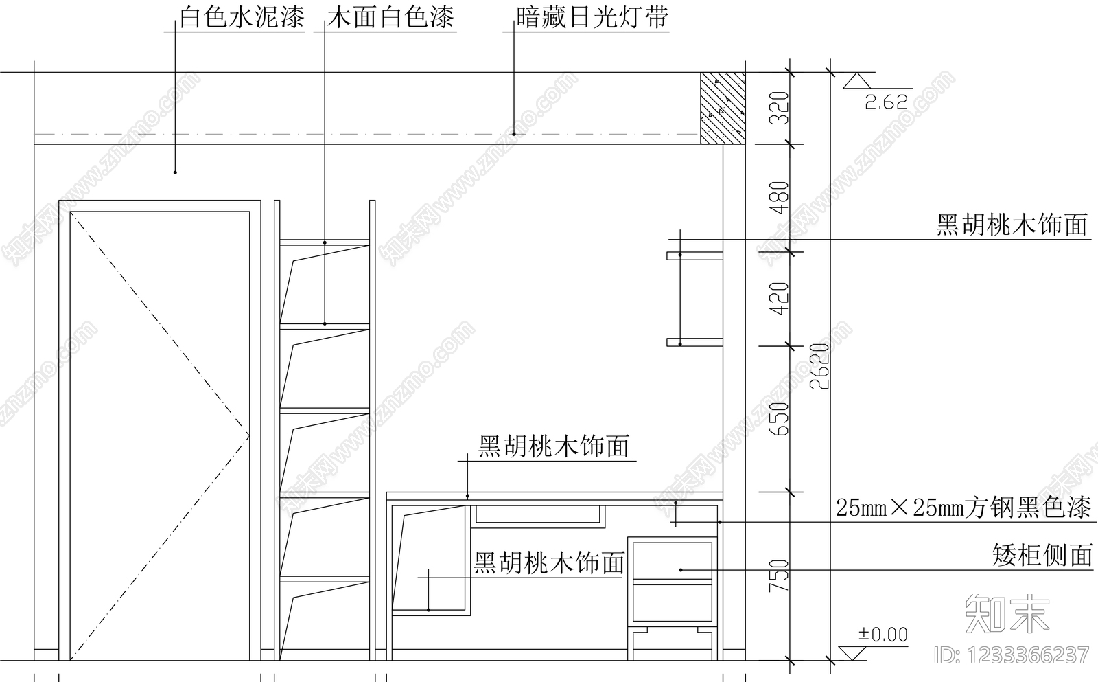 柜子cad施工图下载【ID:1233366237】