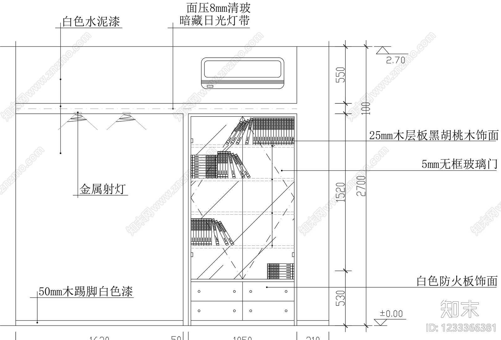 柜子cad施工图下载【ID:1233366381】