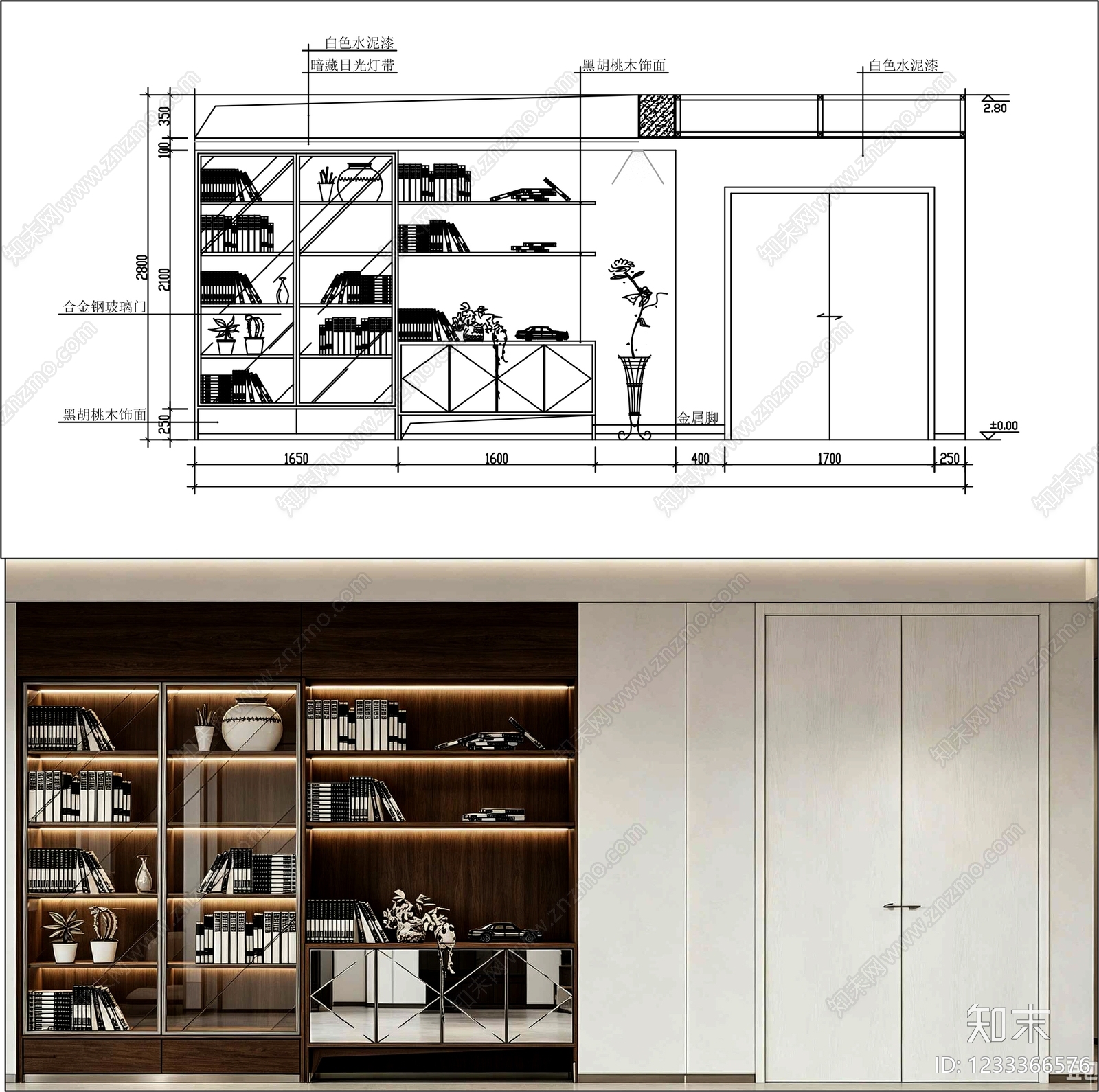 柜子cad施工图下载【ID:1233366576】