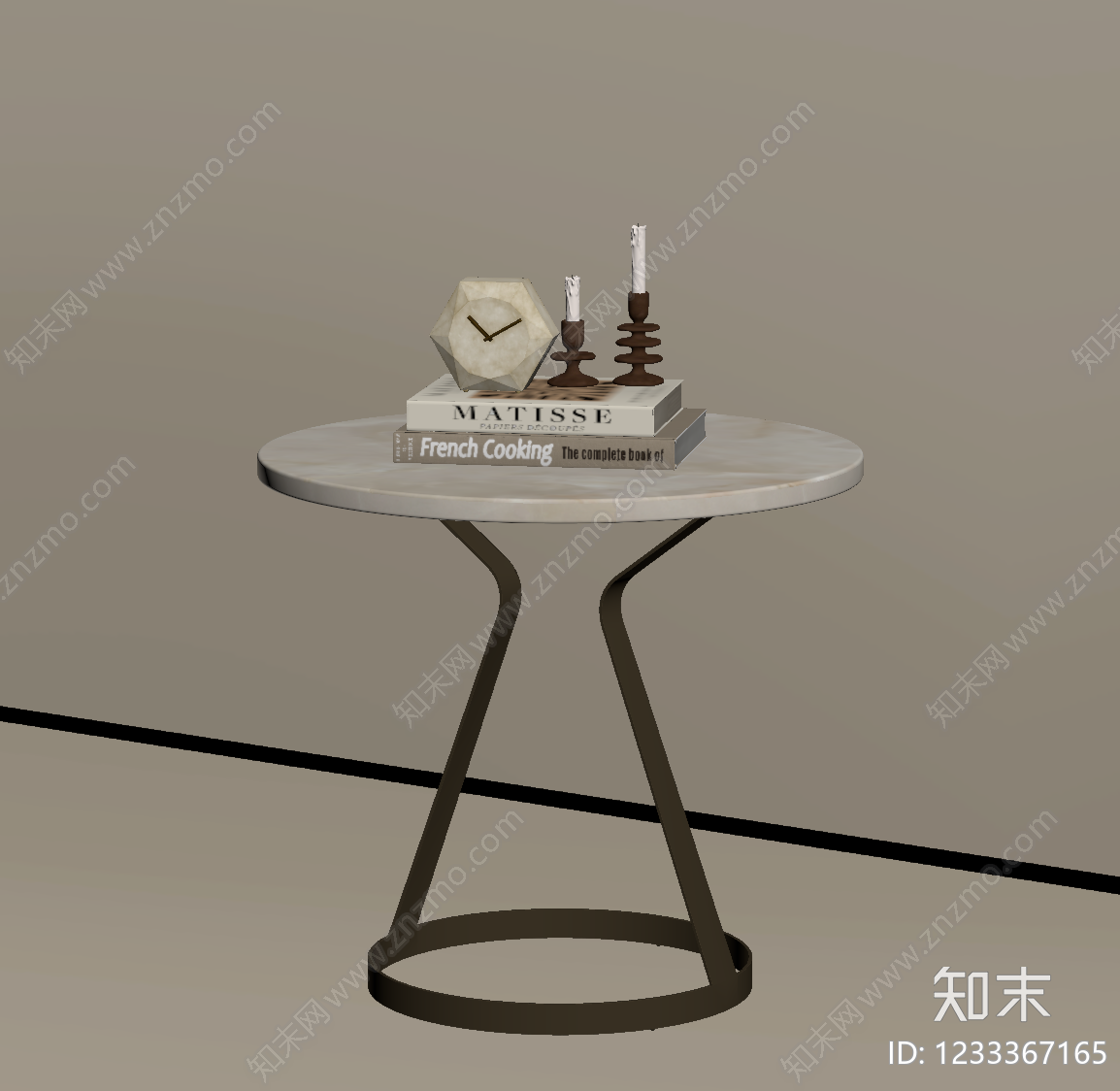 轻奢边几SU模型下载【ID:1233367165】