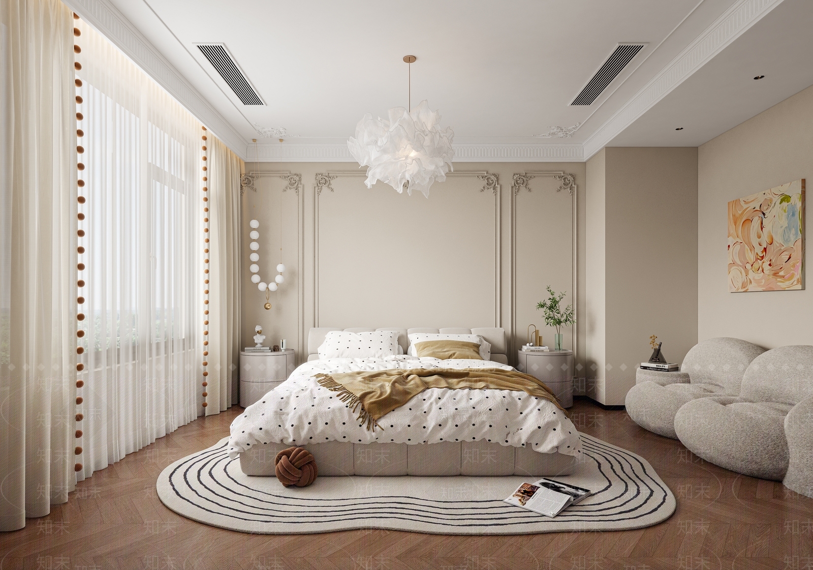 法式主卧3D模型下载【ID:1233368154】