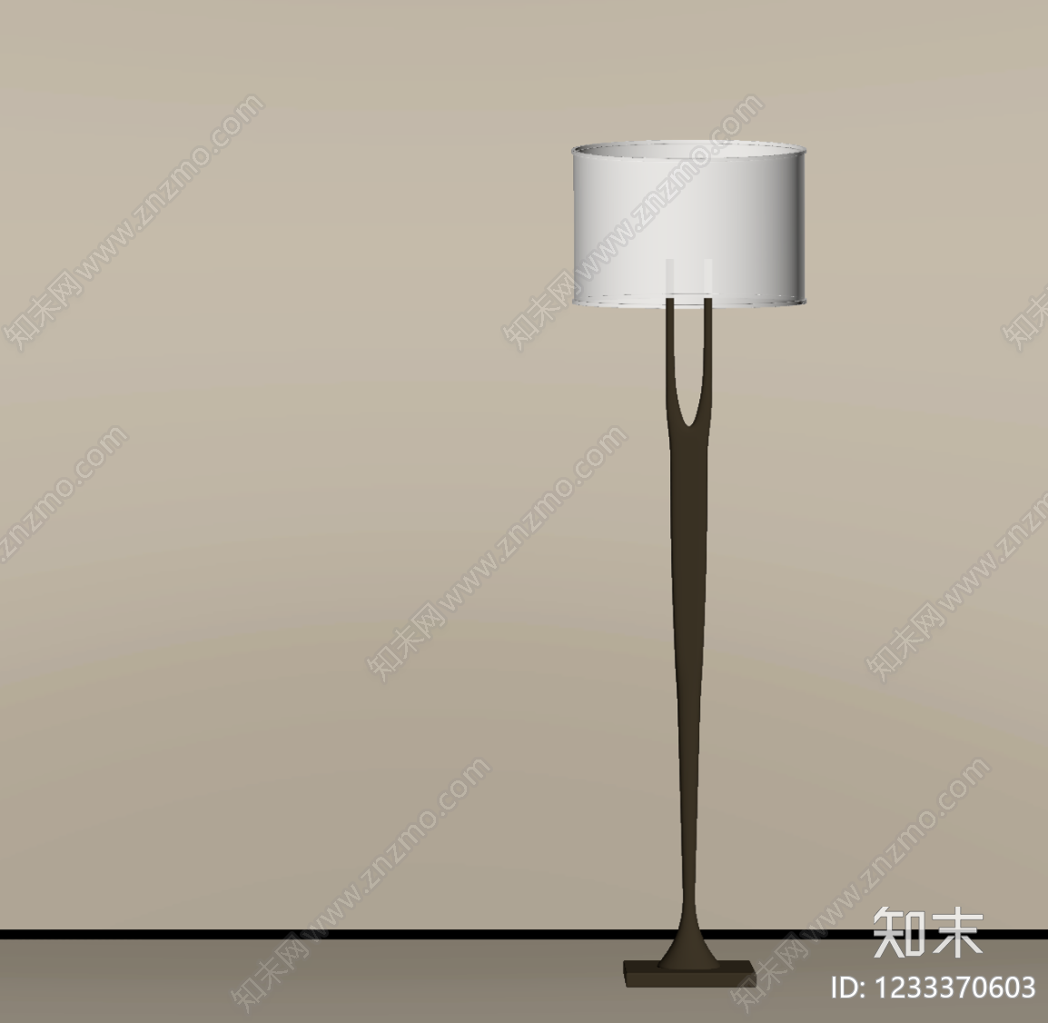 轻奢落地灯SU模型下载【ID:1233370603】