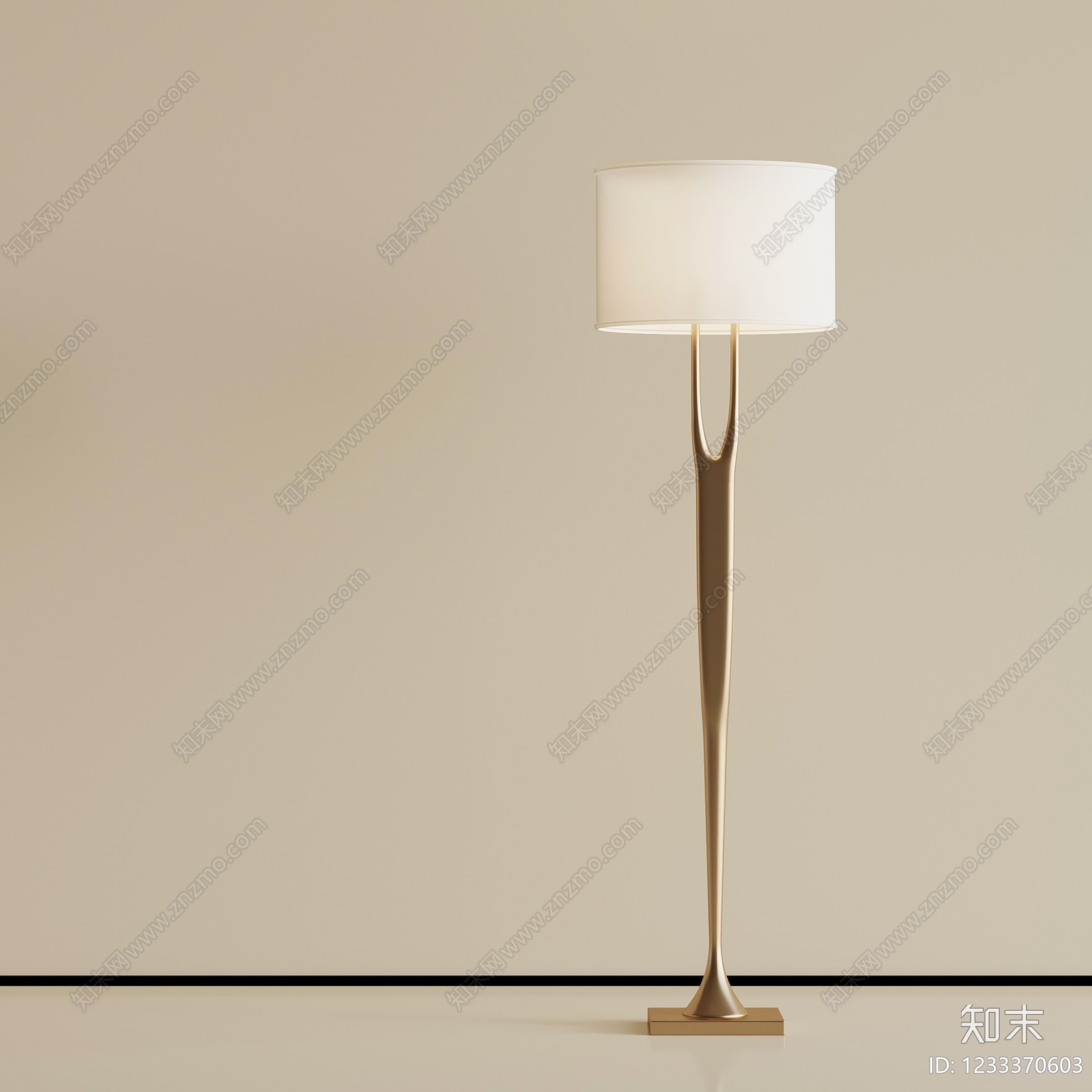 轻奢落地灯SU模型下载【ID:1233370603】