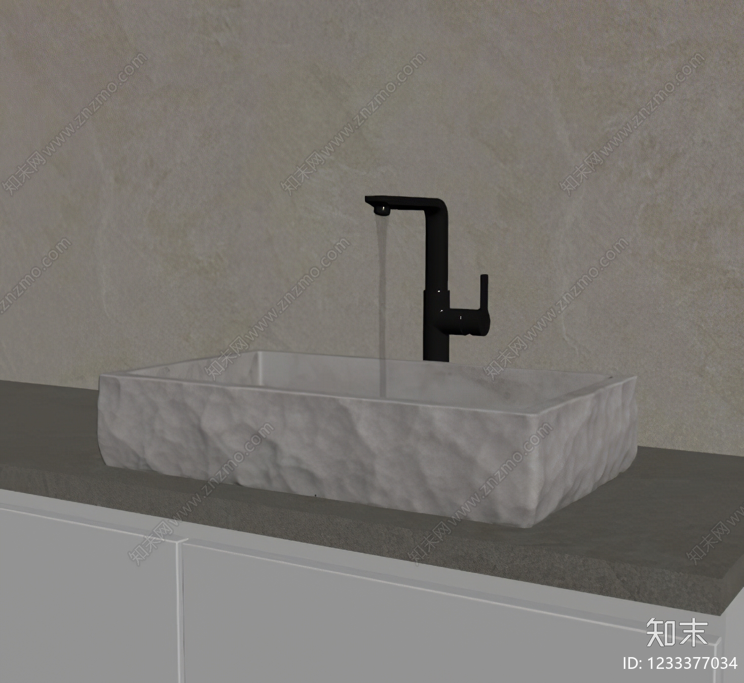 侘寂台盆SU模型下载【ID:1233377034】