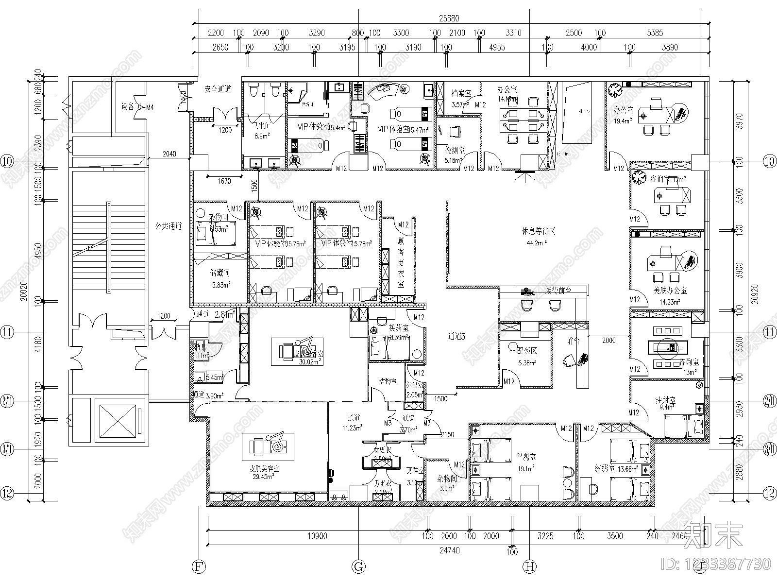 医院cad施工图下载【ID:1233387730】