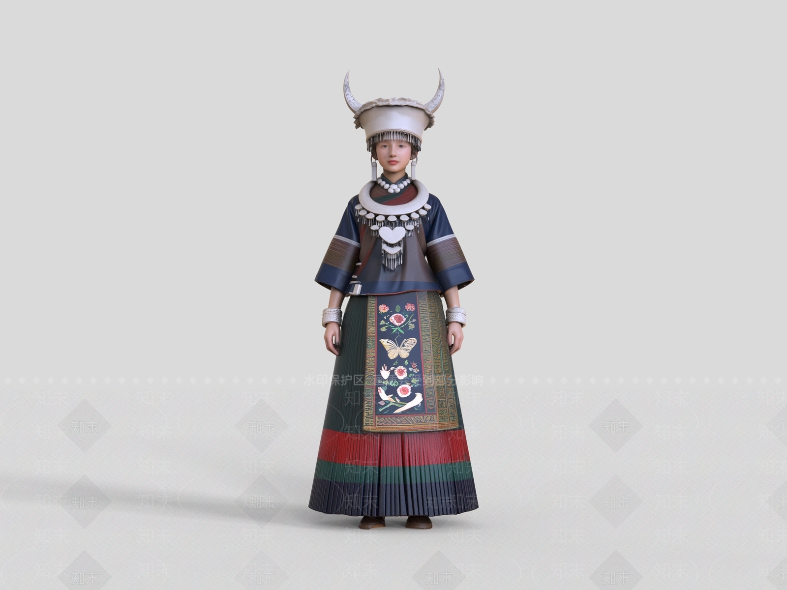 中式女人SU模型下载【ID:1233390051】