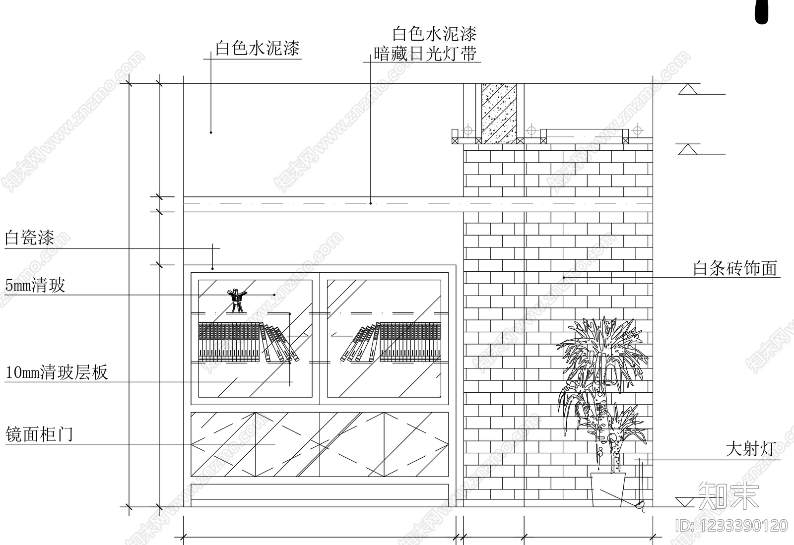 柜子cad施工图下载【ID:1233390120】