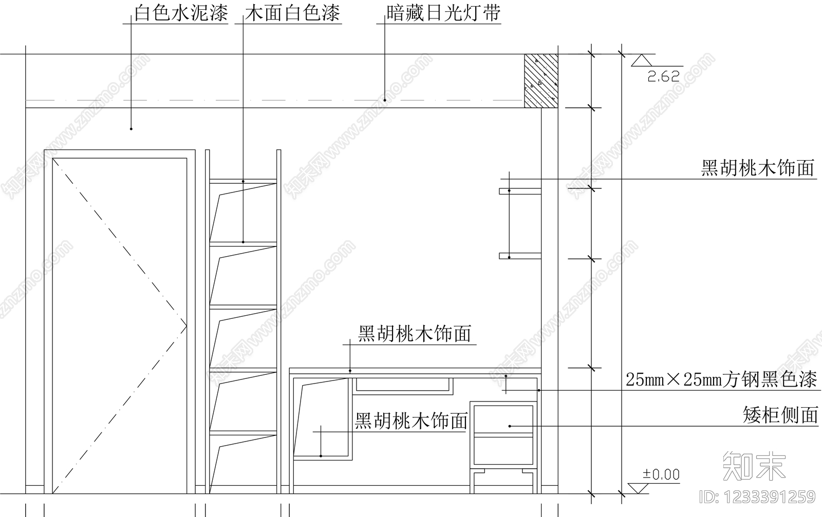 柜子cad施工图下载【ID:1233391259】