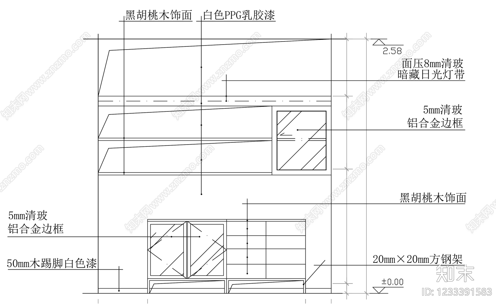 柜子cad施工图下载【ID:1233391583】