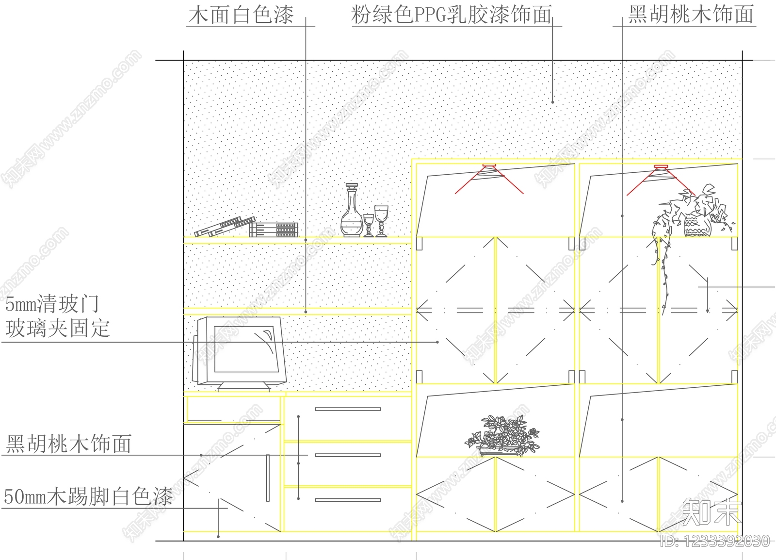 柜子cad施工图下载【ID:1233392030】
