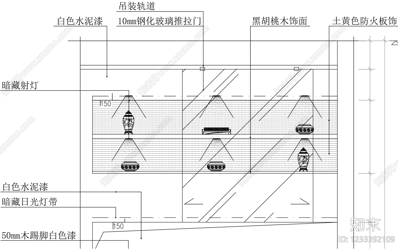 柜子cad施工图下载【ID:1233392109】