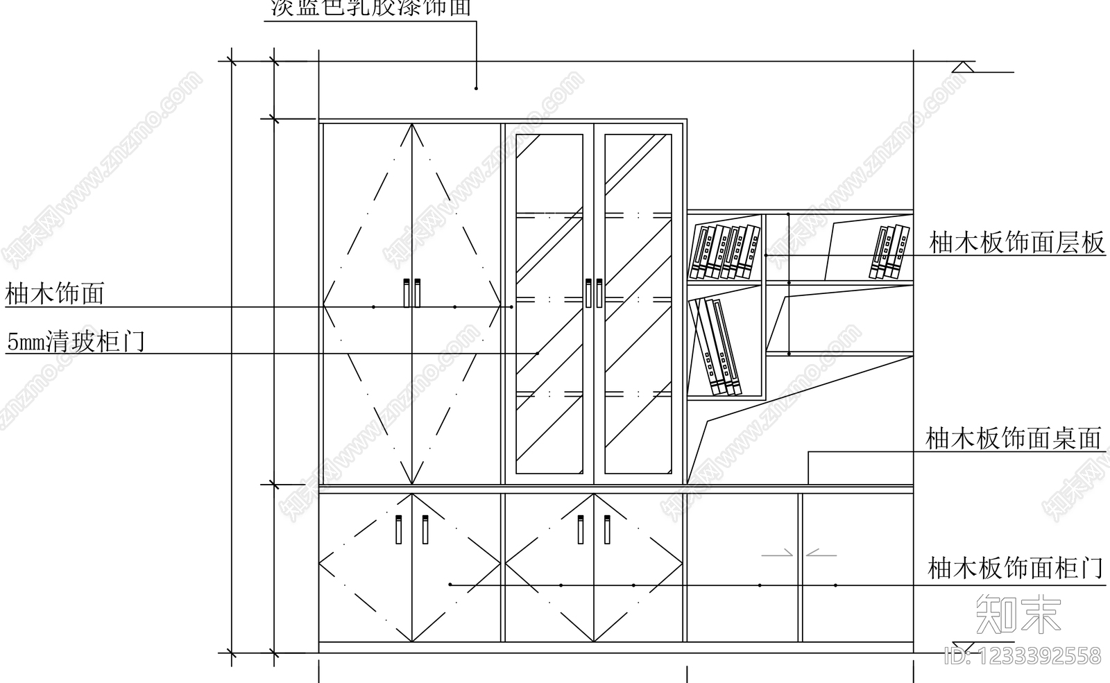 柜子cad施工图下载【ID:1233392558】