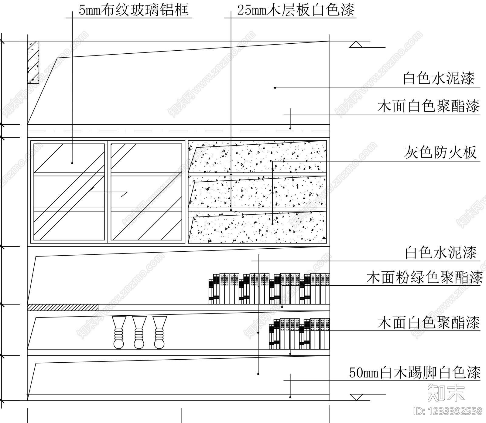 柜子cad施工图下载【ID:1233392558】