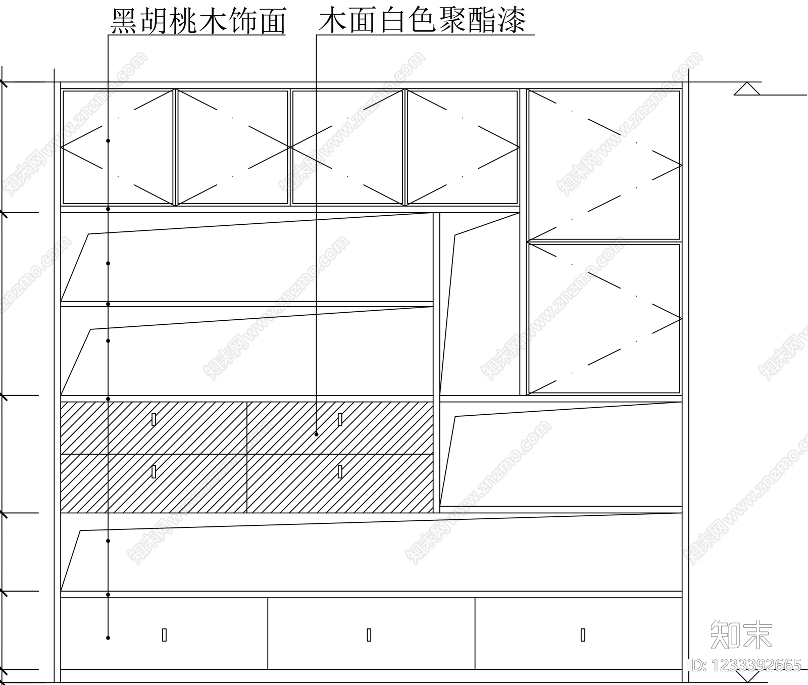 柜子cad施工图下载【ID:1233392665】