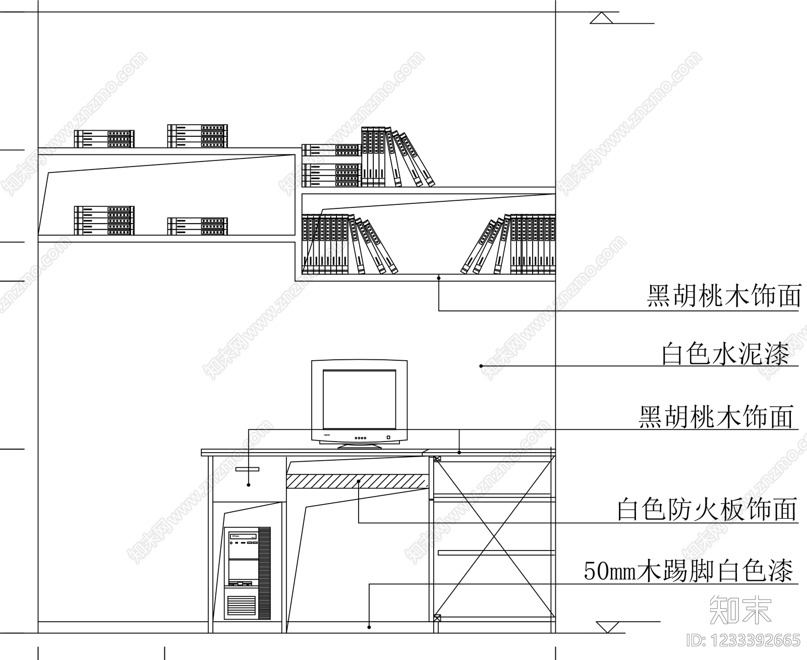 柜子cad施工图下载【ID:1233392665】