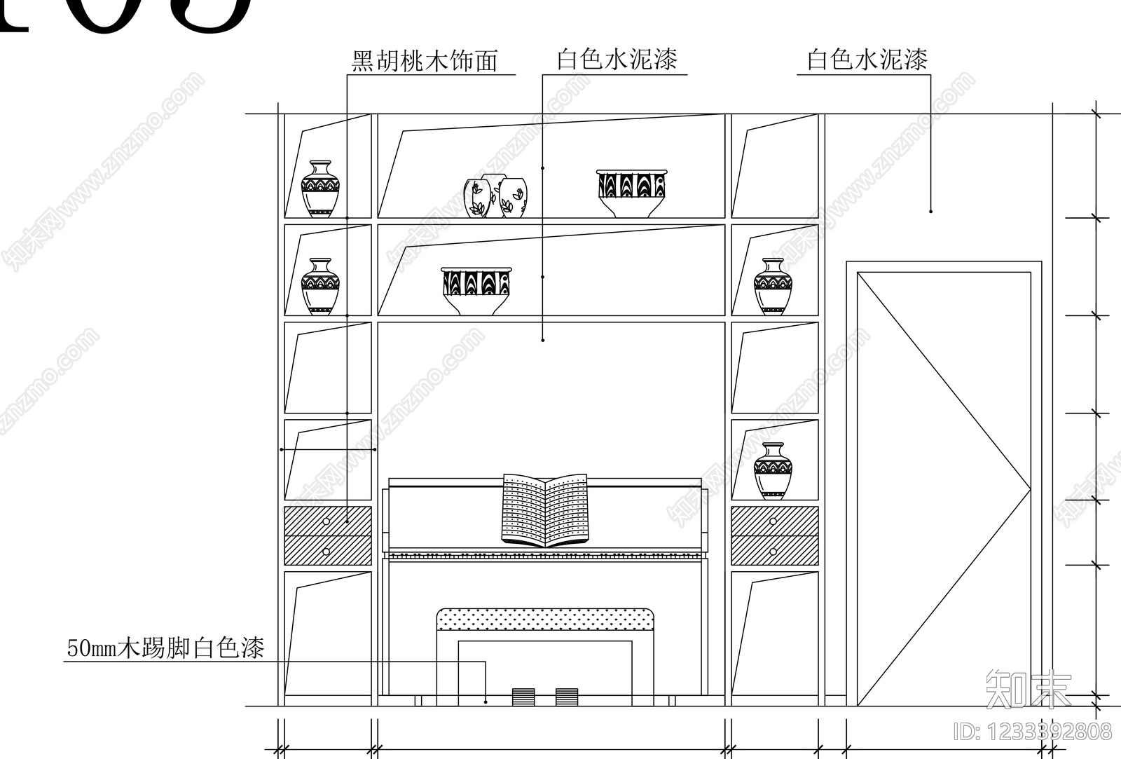 柜子cad施工图下载【ID:1233392808】