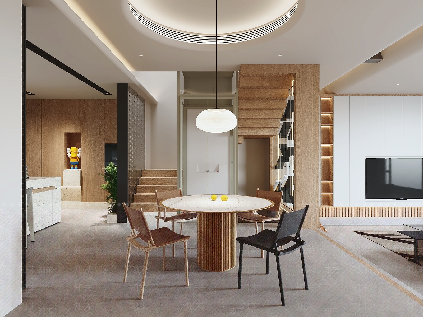 原木风餐桌椅3D模型下载【ID:1233393615】