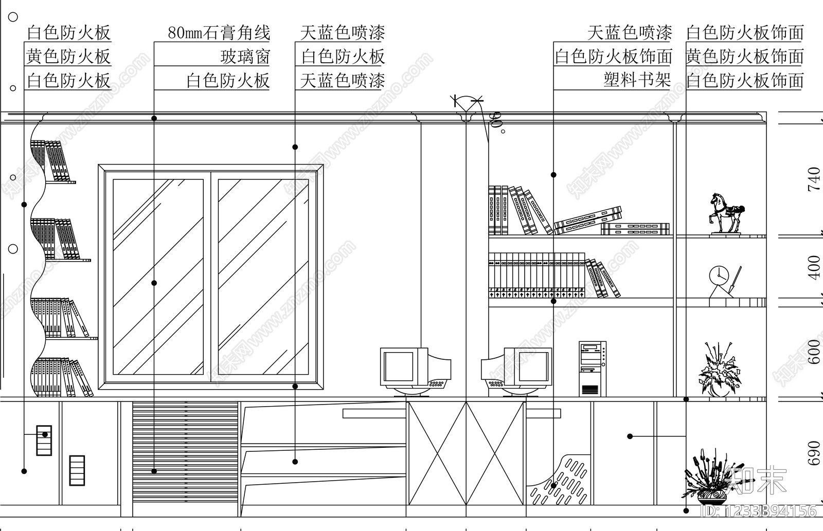 柜子cad施工图下载【ID:1233394156】