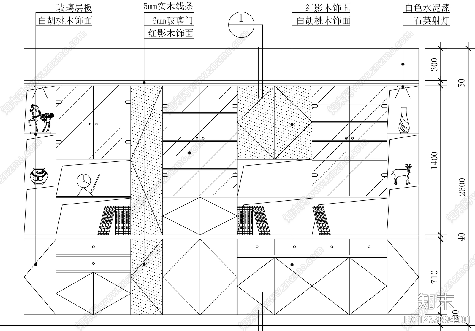 柜子cad施工图下载【ID:1233394501】