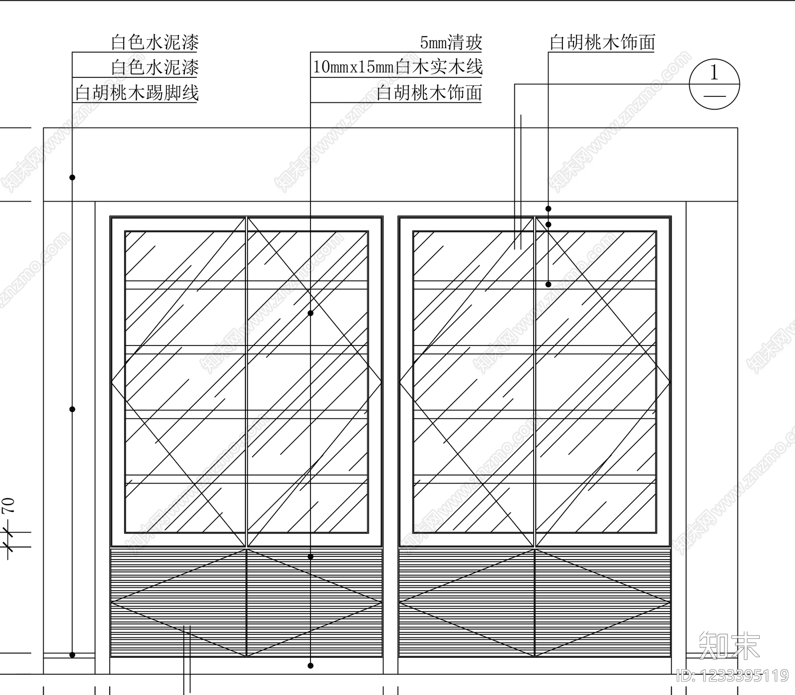 柜子cad施工图下载【ID:1233395119】