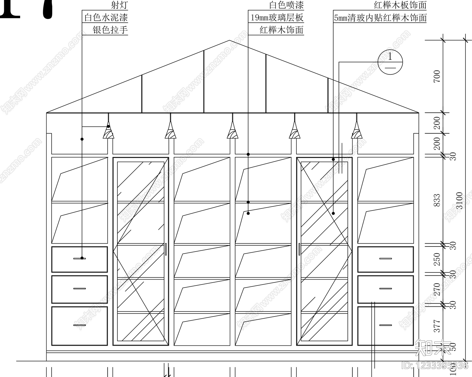 柜子cad施工图下载【ID:1233395336】