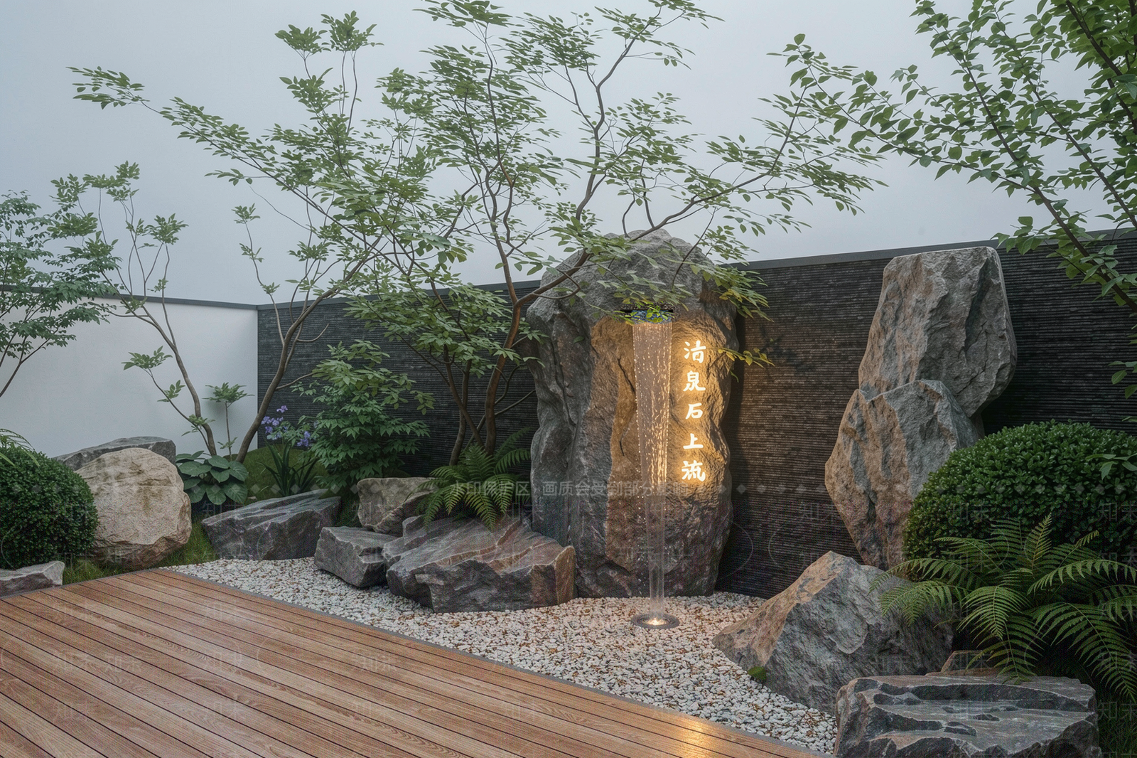 别墅庭院SU模型下载【ID:1233396564】