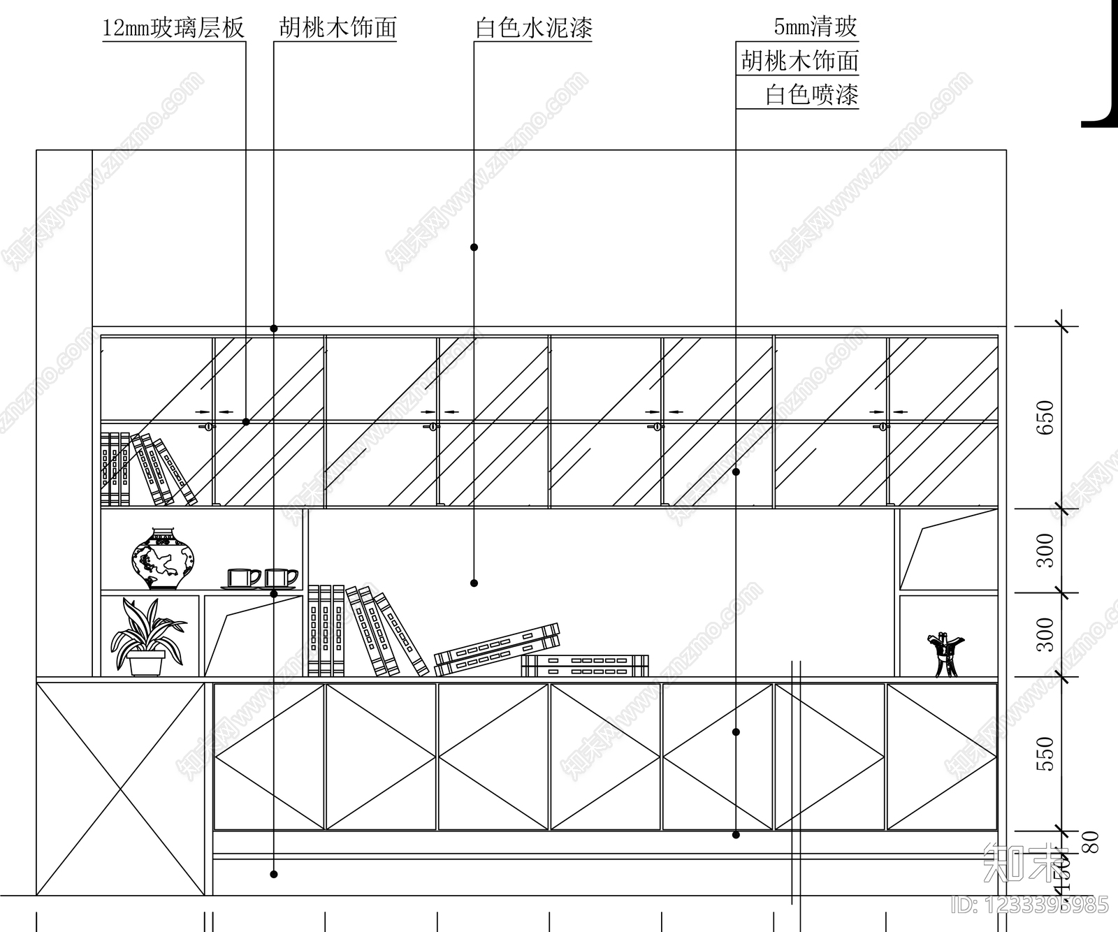 柜子cad施工图下载【ID:1233395985】