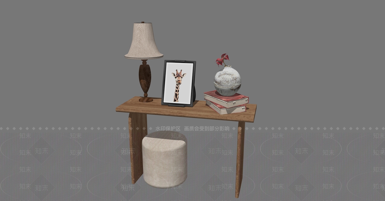 现代简约边几SU模型下载【ID:1233397016】
