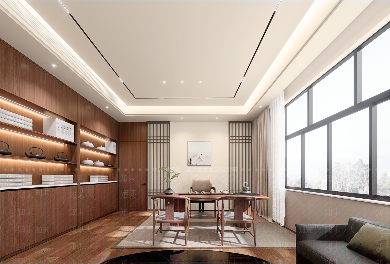 新中式经理办公室SU模型下载【ID:1233398489】