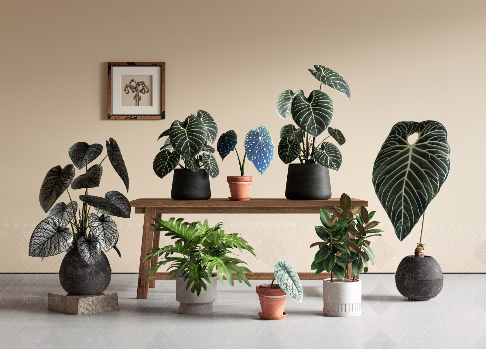 现代简约花境SU模型下载【ID:1233398328】