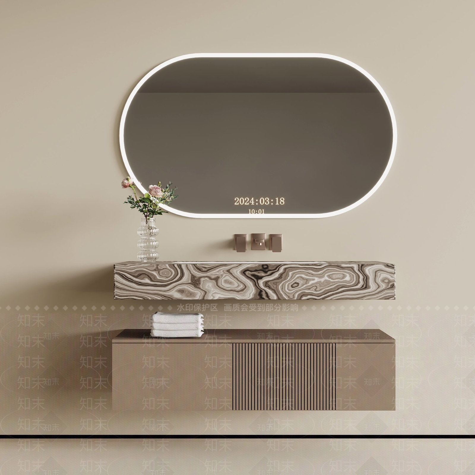 浴室柜3D模型下载【ID:1233404118】