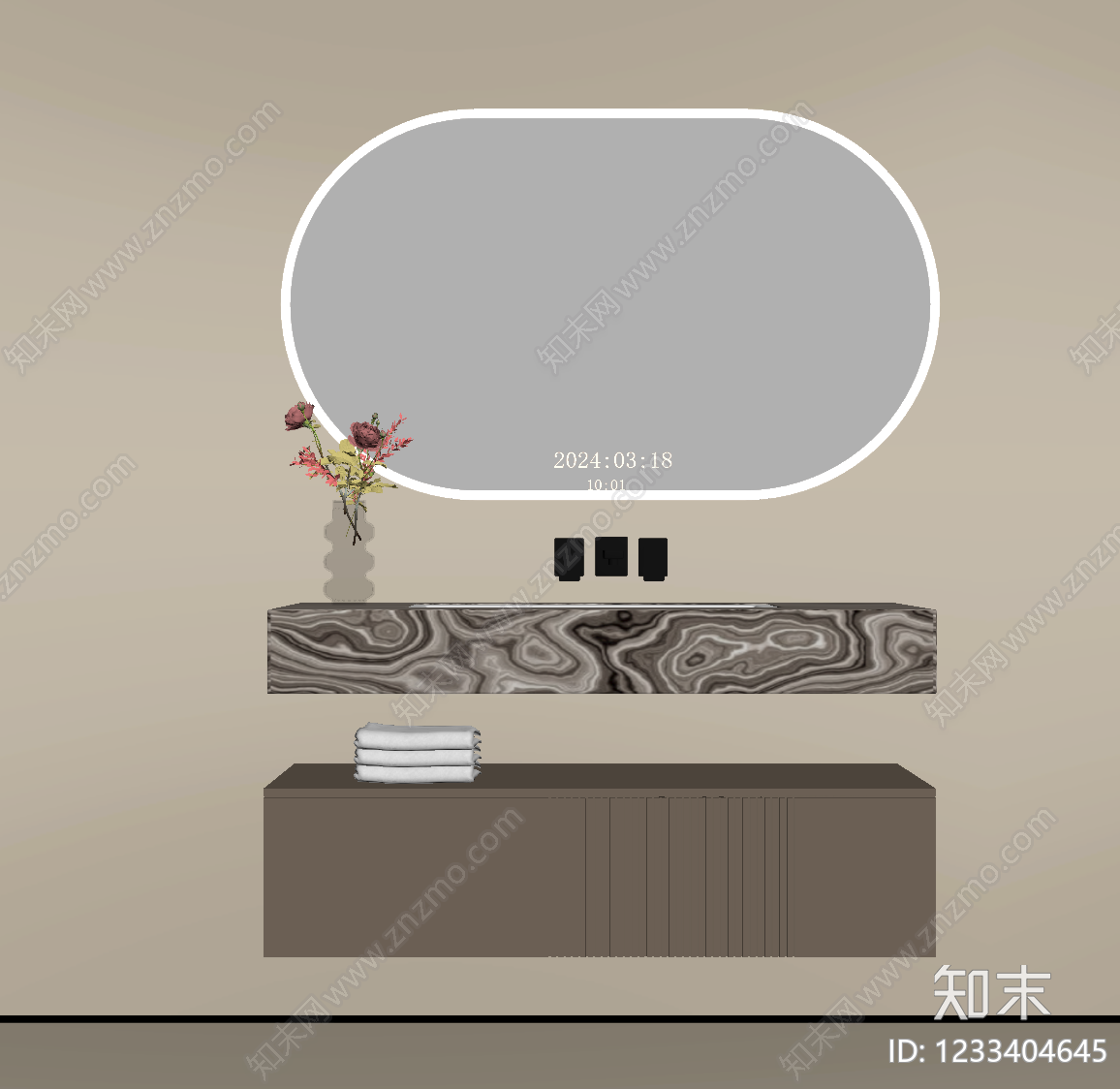浴室柜SU模型下载【ID:1233404645】