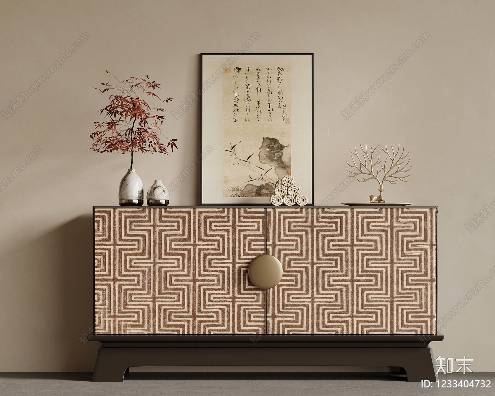 玄关柜SU模型下载【ID:1233404732】