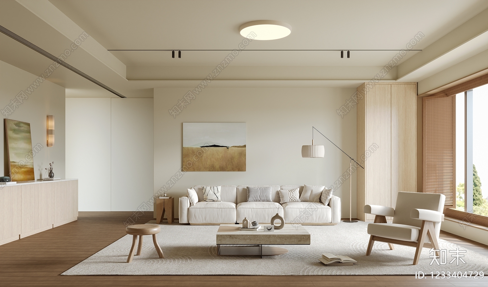 家居客厅SU模型下载【ID:1233404729】