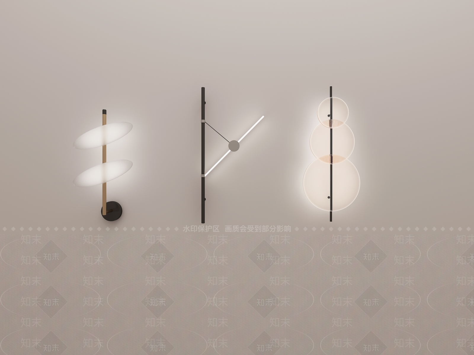 壁灯3D模型下载【ID:1233405070】