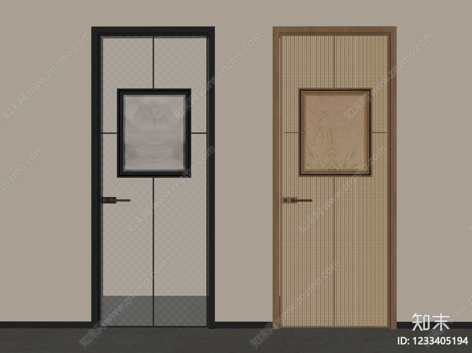 单开门SU模型下载【ID:1233405194】