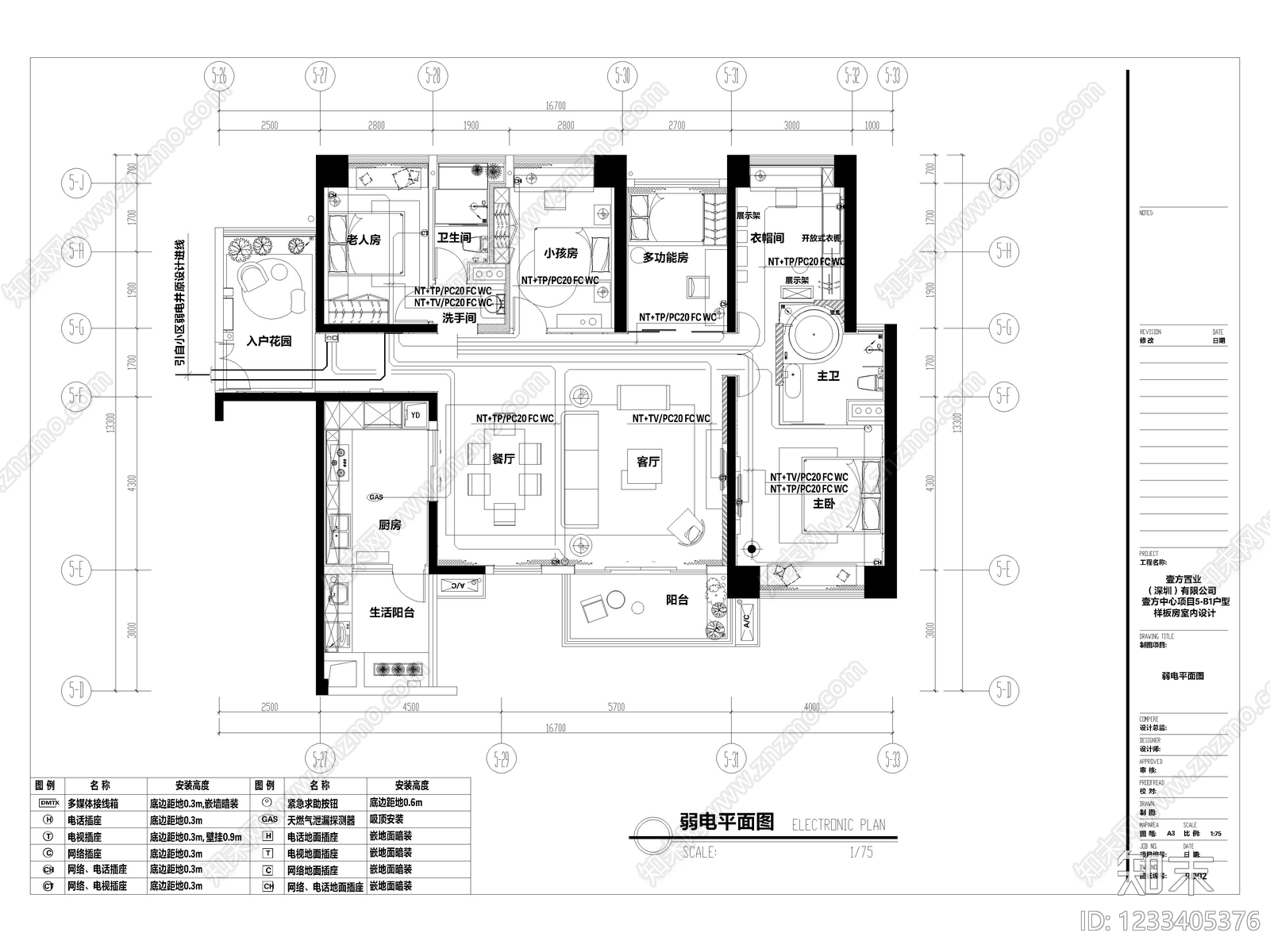 35套家装工装室内设计全屋电气CAD系统图配电箱系统图cad施工图下载【ID:1233405376】