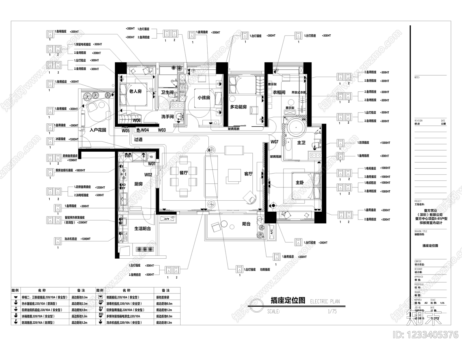 35套家装工装室内设计全屋电气CAD系统图配电箱系统图cad施工图下载【ID:1233405376】