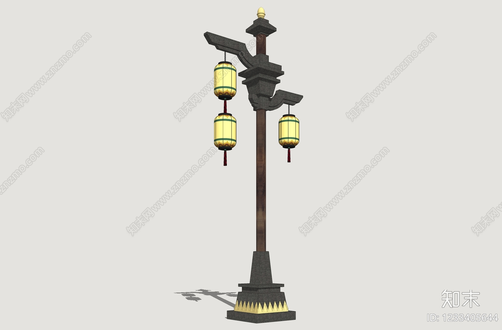路灯SU模型下载【ID:1233405644】