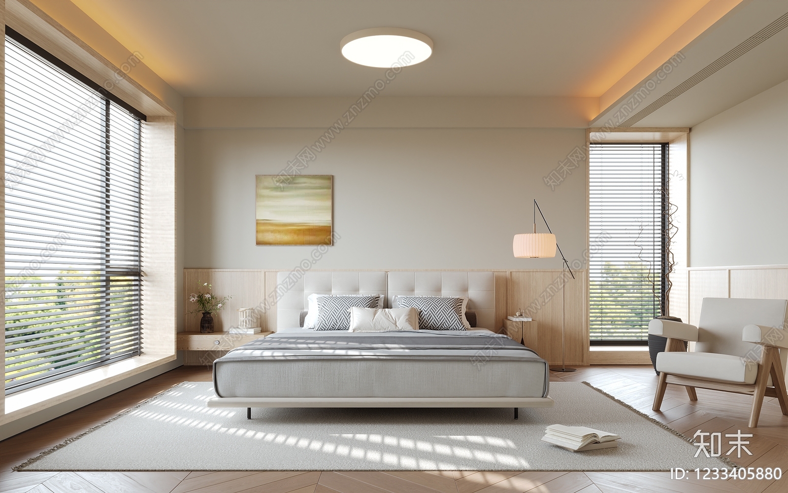 家居卧室SU模型下载【ID:1233405880】