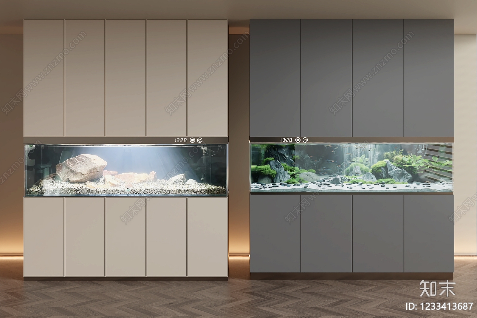 鱼缸SU模型下载【ID:1233413687】
