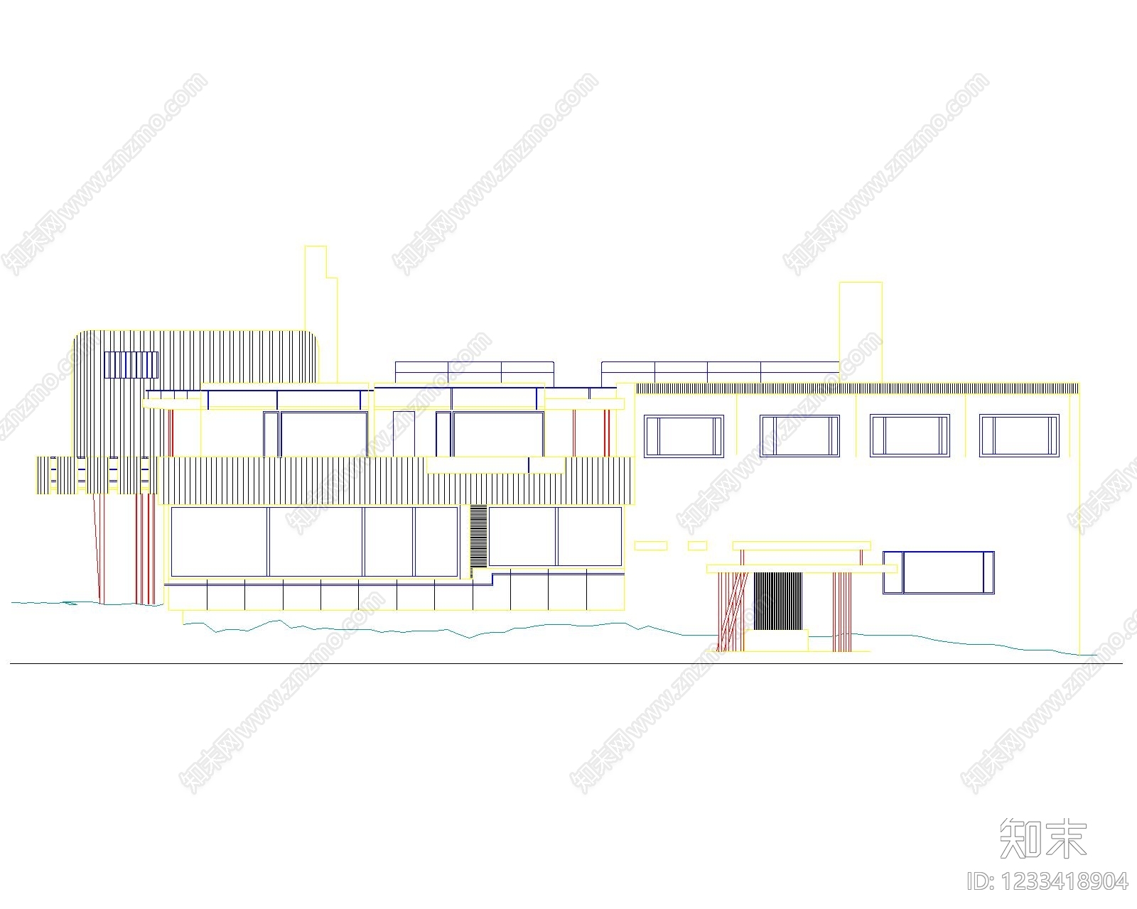 别墅建筑cad施工图下载【ID:1233418904】