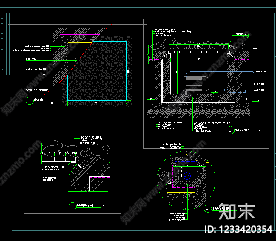 庭院cad施工图下载【ID:1233420354】