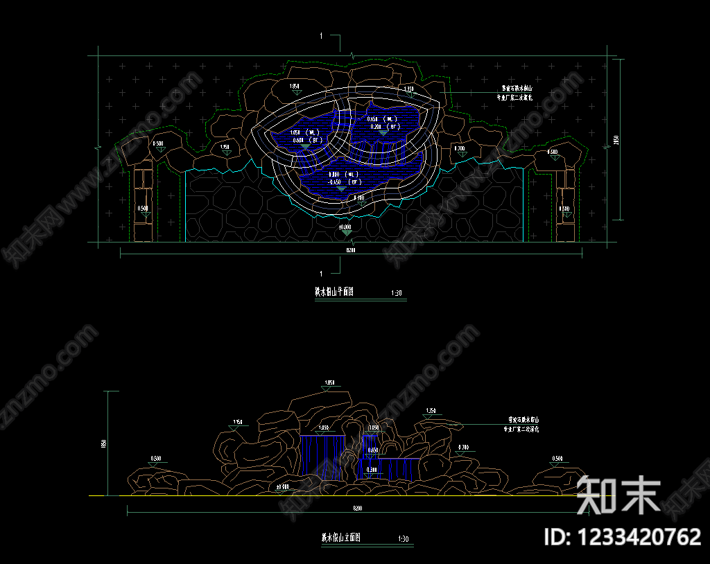 庭院cad施工图下载【ID:1233420762】