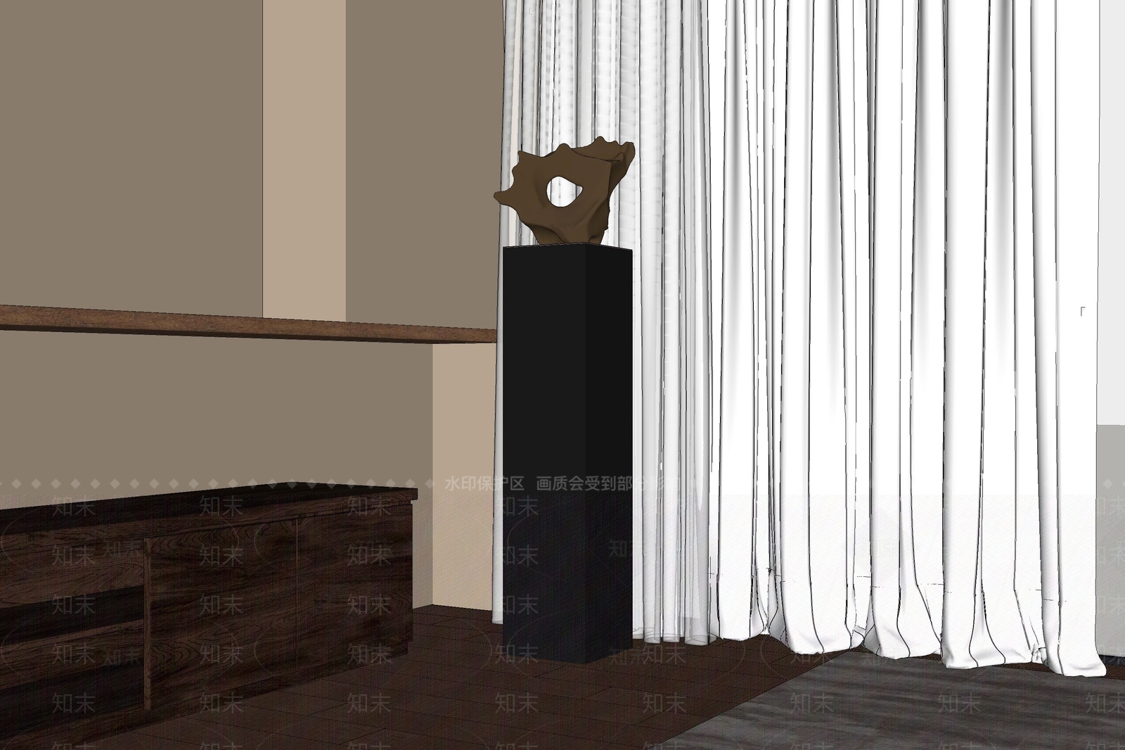 现代简约落地摆件SU模型下载【ID:1233421035】